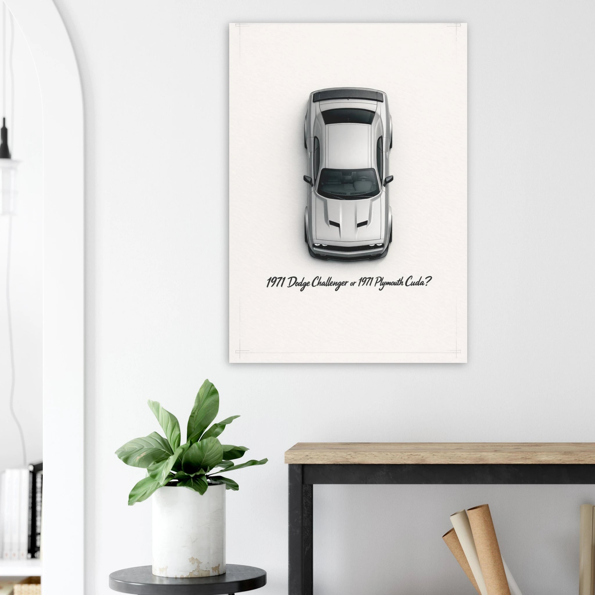 Dodge Challenger artisan detail American muscle wall art print