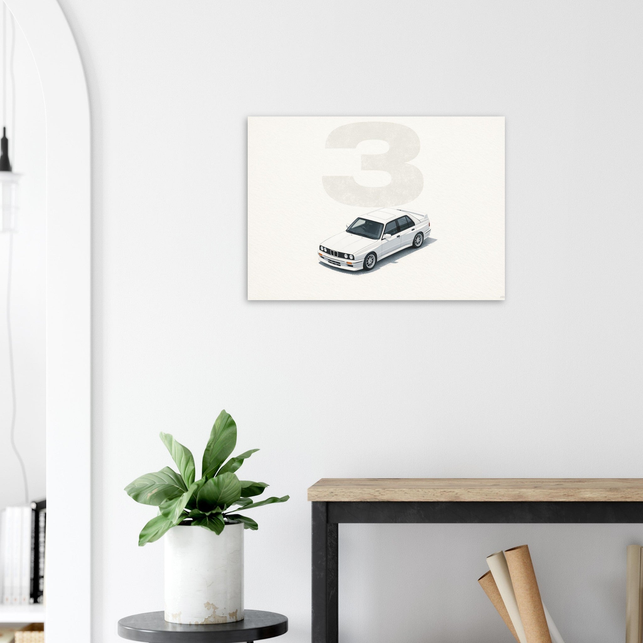 BMW E30 M3 Racing Poster Print wall art print by Twentydee