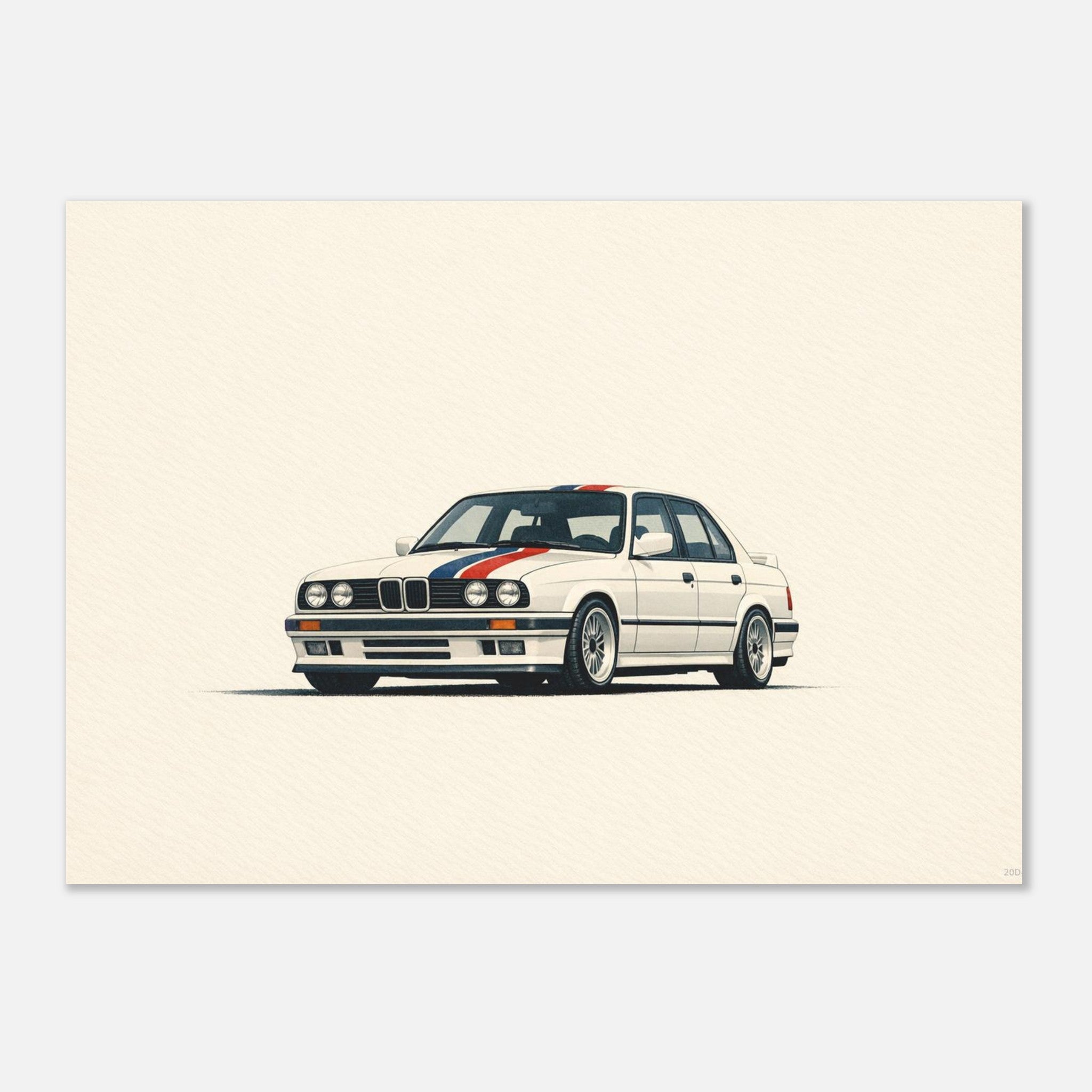 BMW E30 325i Racing Poster Print wall art print by Twentydee