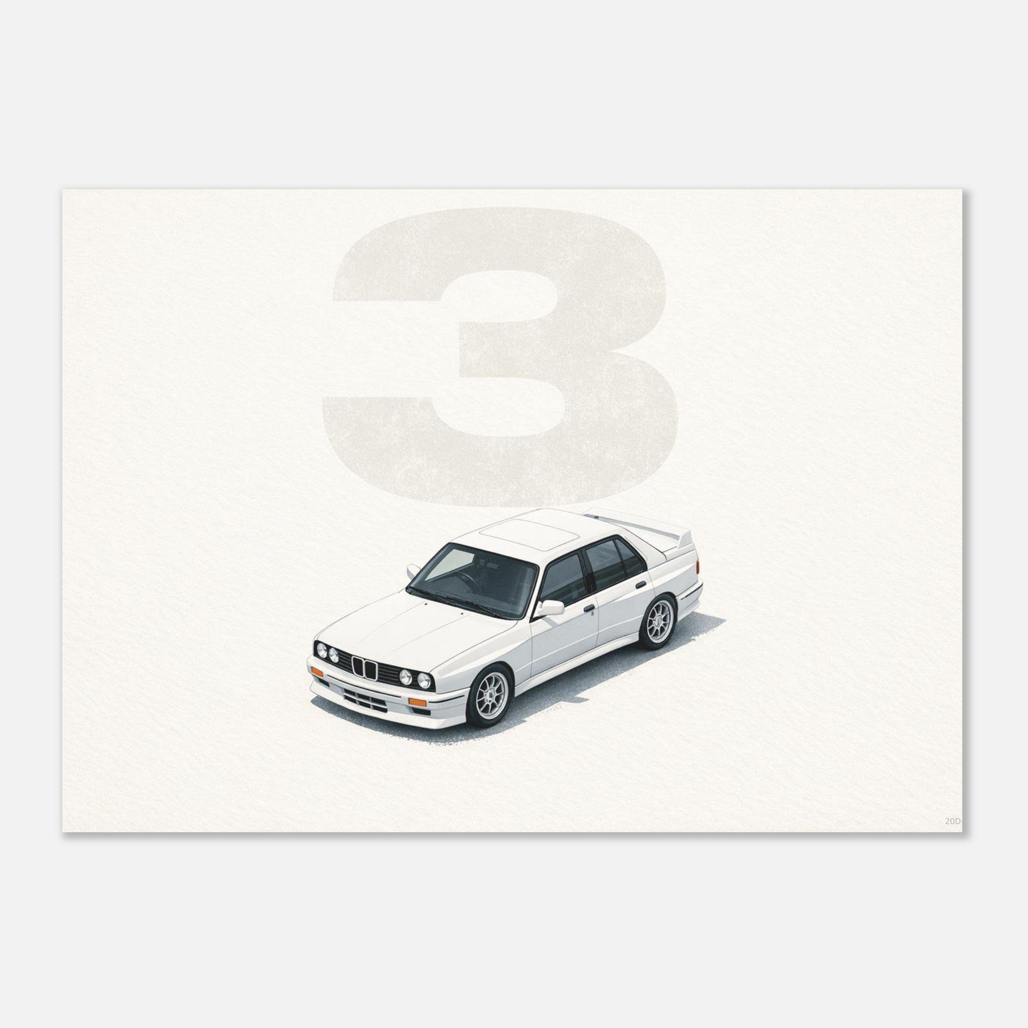 BMW E30 M3 Racing Poster Print wall art print by Twentydee